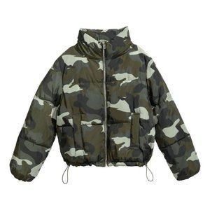 h&m camo puffer jacket